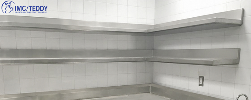 Imc Stainless Steel Wall Shelves, Commercial Wall Shelving